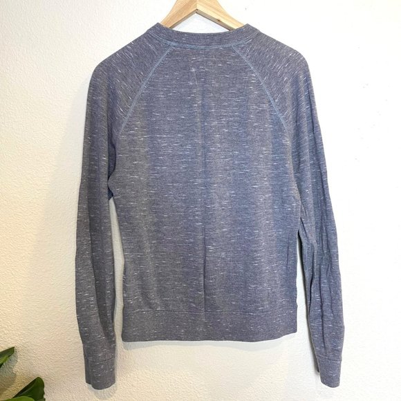 Theory Sanders Glider Long Sleeve Pullover Crew Neck Sweater Heathered Gray - Picture 2 of 6